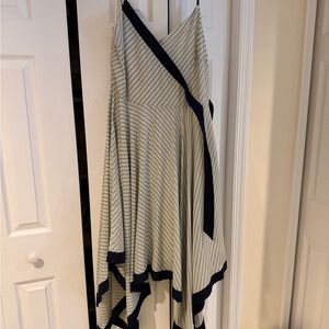 Banana Republic Asymmetrical Dress with Navy Accents